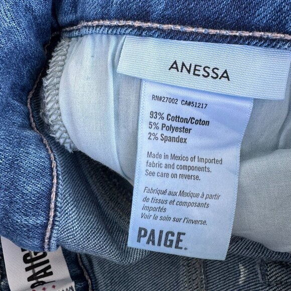 Paige Anessa Wide-Leg Ankle Jeans Westminster Medium Blue 26 - Picture 6 of 11